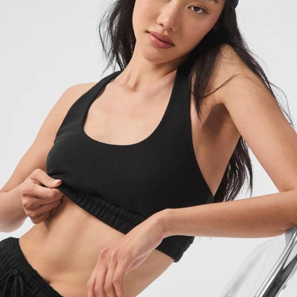 ALO Yoga Scoop Neck Sweatshirt Bra